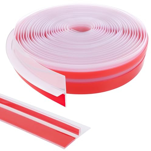 Liooty 1.38 in x 20 Ft T-Shaped Silicone Weather Stripping Seal, Door Seal Tape for Doors and Windows,Weather Stripping Seal Strip Shower Sweep