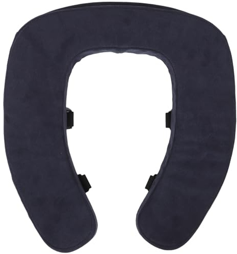 GANAZONO Cojín para Asiento de Inodoro Acolchado Gris Invierno, Elevador Ergonómico Antideslizante y Lavable, Almohadilla Gruesa y Cómoda para Baño, Ayuda para Personas Mayores y Movilidad