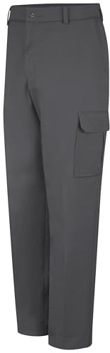 Red Kap Men's Industrial Cargo Pant - Breathable Work Pants, Wrinkle Resistant Design Fights Fading & Stains, Charcoal, 36W x 30L