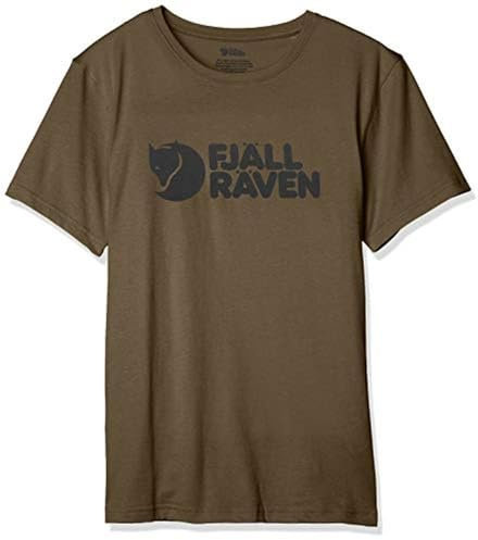 FJALLRAVEN Mens Logo T-Shirt M, Dark Olive, M, 87310
