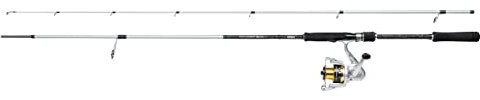 Mitchell Tanager SW Salzwasser-Spinnruten- und Rollen-Combo - Meeres-Spinnfischen auf Barsch, Meerforelle, Seelachs, Lippfisch, Makrele, Silver/Black, 2.4m|10-40g