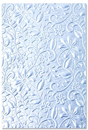Sizzix 3-D Textured Impressions Embossing Folder Lacey di Kath Breen, 665324
