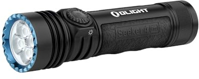 OLIGHT Seeker 4 Pro, Linterna LED 260 m alcance, 4600 lm y 16895 CD (Negra CW)