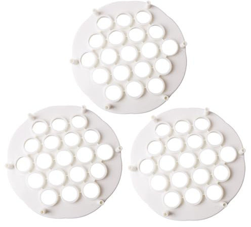 SHOWERORO 3piezas Herramienta De Molde Para Hacer Dumplings Rápido Utensilio De Cocina Para Preparar Empanadillas Blanco