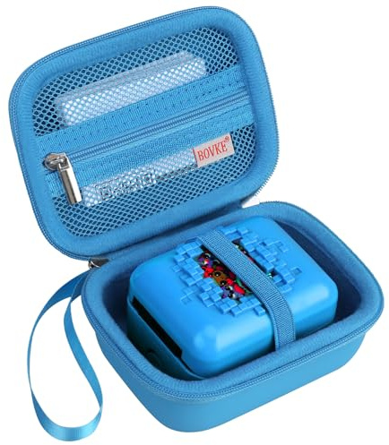 BOVKE Carga de Transporte para Bitzee Disney/Bitzee Magicals/Bitzee Juguete Interactivo Mascota Digital y Caso, Soporte de Viaje se Ajusta a Bitzee Virtual Electrónica Mascotas, baterías, Azul Claro
