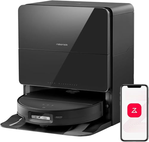 Roborock Saros 10 Saugroboter mit Wischfunktion, 22.000Pa, VibraRise® 4.0, ReactiveAI 3.0, Selbstreinigung, ultraflach, RockDock® Ultra 2.0, 220 Min Laufzeit, kompatibel mit Alexa & Google Home
