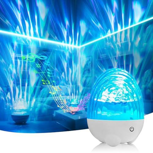 Macchiatto Nordlicht Projektor mit Bluetooth-Lautsprecher, 2200mAh Galaxie Projektor, Sensorisches Licht, 13 Lichteffekte, dimmbares Aurora Nachtlicht mit Fernbedienung