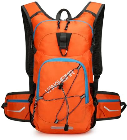 PORRASSO Zaino da Trekking 18L Zaino Impermeabile Leggero Hiking Backpack per Donna Uomo Campeggio Ciclismo Arrampicata Sport Arancia