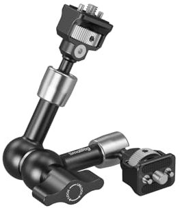 SMALLRIG Brazo mágico de 7'' con Tornillos de 1/4-20 y Pasadores con Resorte, Capacidad de Carga de 1.5kg, Cabeza de Doble Bola de 360° para Cámaras/Luces/Monitores/Micrófonos/Teléfonos - 5308