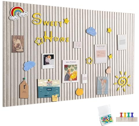 90x60cm Gran pizarra de fieltro autoadhesiva, tableros de notas de fieltro, tableros de notas con 30 alfileres, tablero de anuncios adhesivo para pared, decoración para oficina, cocina, fotos, notas