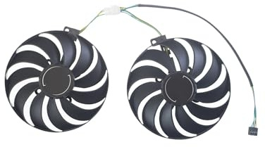 Ventilador for Tarjeta gráfica T129215SU FDC10U12S9-C DC12V 0.45AMP, Compatible con ASUS y Tarjetas gráficas Dual Radeon RX5500XT, RX5600XT y RX5700XT.
