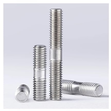 Perno prisionero de acero inoxidable doble extremo roscado, 4 piezas, varilla roscada métrica M12, longitud 40 mm a 100, pernos 304, cabeza con dientes(M12x40mm)