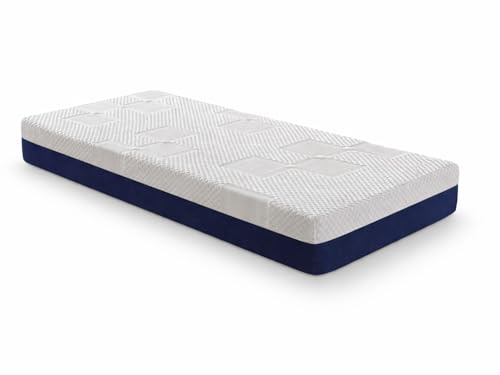 DREAMDI Colchon de Espuma más 2 CM Latex 80X180 CM Zeus, Altura 20 CM, desenfundable y Lavable. Higiénico
