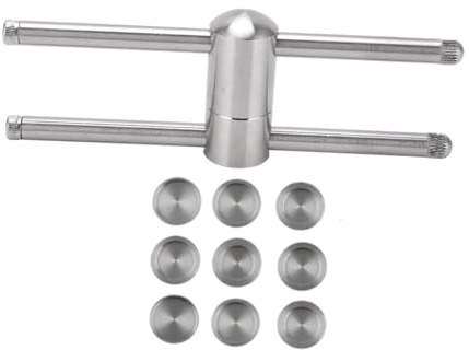 rongweiwang Herramienta práctica para prensar la Punta del Taco. Ligera, de Acero Inoxidable. Accesorios para Billar y Mantenimiento de Piscinas. Fácil de Montar y Desmontar.