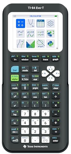 Texas Instruments TI-84 EVO-T, Calculadora Gráfica con Pantalla a Color, Recargable, USB-C, Python, Modo Examen
