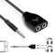 Avantree Nero Sdoppiatore per cuffie da 3.5mm, per uscite/entrate AUX Stereo cuffie e auricolari forma di Y, cavo adattatore sdoppiatore, Compatibile con iPhone telefoni Samsung Tablet MP3 Player