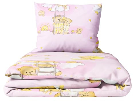 Baby Comfort Piumino e Cuscino, 2 pezzi, set di biancheria da letto per lettino, culla (12 mesi+)