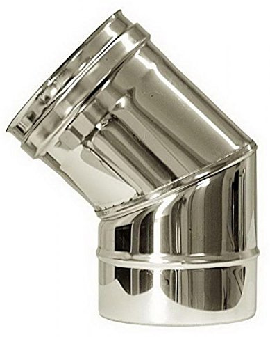 Bogen 45 ° flue isoliert INOX DN 150/200