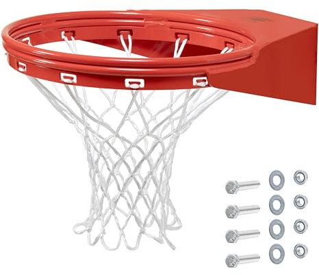 Goalsetter Double Ring Static Basketball Rim Includes Mounting Hardware and Nylon Net,Orange