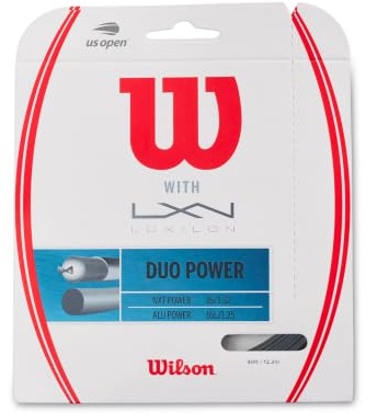 WILSON Duo Power Tennis String - Set, Grey