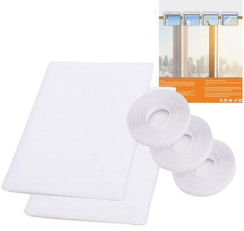 PHOGARY 2 Pack Mosquito Net for Windows, [Upgrade] 2m x 1.5m DIY Insect Fly Window Screen Mesh Insect Netting Bug Bee Mosquito Protector with Tapes White with 3 Tapes