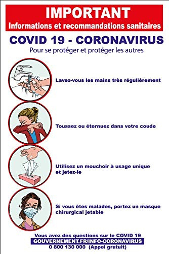 Panneau d'affichage d'information covid 19 coronavirus