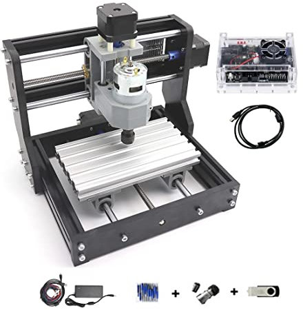 CNCTOPBAOS 1610 PRO Mini CNC Router Kit,3 Axis Desktop GRBL Control DIY Engraver Engraving Machine,Carving Engrave on Acrylic,PVC,PCB,Plastic,Wood Cutting Milling Machine