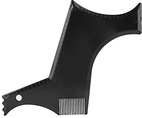 Pettine per lo Styling della Barba Strumenti per Modellare la Barba, Styling per Barba Plastica Nera Taglio Dell'attaccatura dei Capelli Modello per la Bellezza della Barba, Pettine Flessibile per Ste