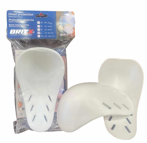 BRITX Female Chest Guard Protector Karate Chest Guard, Taekwondo, Thai, MMA, Boxing, Kick Boxing, Cricket, Chest Guard Football, Rugby, Insert Only (M)