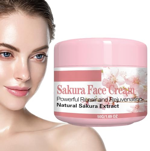 Crema facial hidratante,Crema facial hidratante facial | Crema facial Sakura nutritiva y rellenadora, crema hidratante e iluminadora para el cuidado facial, 50 ml Aallyn