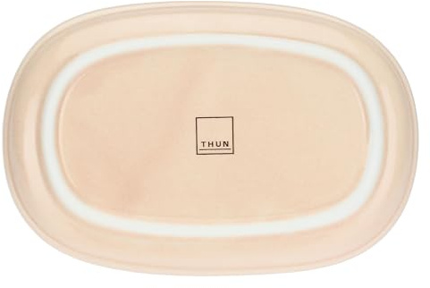 THUN Piattino con quadrifoglio in porcellana, Cipria