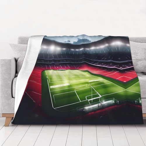 DRTGEDS Washes Well Flannel Stadium Football Satdium Field Light Night Blanket Dual Sided Warm Blanket Winter Warmth Bed Blanket