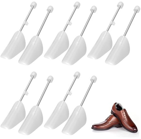 MeoZynxadril 5 Paia Tendiscarpe Regolabili Adulto, Transparent, Forma Scarpe Uomo, Per Scarpe Sportive, Scarpe in Pelle, Taglia 38-45