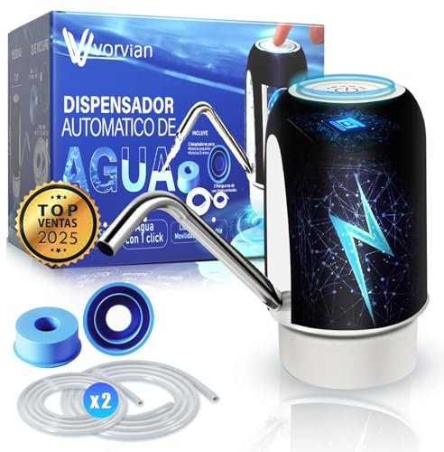 SUPER PACK Dispensador De Agua VORVIAN® UNIVERSAL + 2 Mangueras | COMPATIBLE Con Todas Las Botellas | Dispensador De Agua Para Garrafas | Grifo Para Garrafas |Dispensador De Agua Fria |Camping