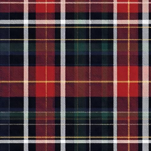 DERUINVAIO Self Adhesive Feature Removable Classic Textile Tartan Design for Pillows Shirts Dresses Peel and Stick Vinyl Wallpaper Roll, Sticky Lining Paper for Bedroom, Living Room, Kitchen Walls