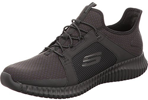 Skechers Herren Elite Flex Adrenaline Shot Slip On Sneaker, Black Mesh Trim, 39.5 EU