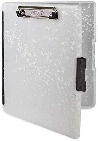 Dexas Slimcase 2 Storage Clipboard with Side Opening, Jelli Granite, Office Supplies Clipboards to Organize, Carry and Store, A4 Holder, Combine Style and Functionality, Nursing Slim Clipboard