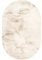 FRAAI | Home & Living Hochflor Teppich Oval - Comfy Supreme Creme - Einfarbig - Modern, Skandinavisch - Wohnzimmer, Schlafzimmer - Fellteppich - Carpet