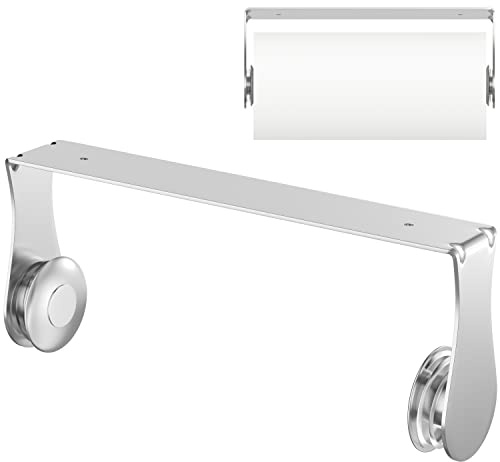 Paper Towel Holder Under Cabinet, Wall Mount, One-Handed Tear, Stainless Steel, Silver, Paper Roll Holder for Kitchen Bathroom Farmhouse Essentials Decor Accessories