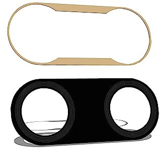 IS-TECK Kompatibel mit Huawei P20 Ersatz Kamera Glas Linse inkl. Kleber Set