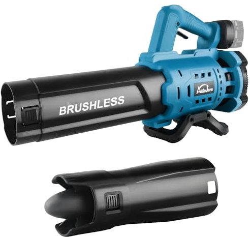 AUTOJARE Akku-Laubbläser für Makita 18V Kabelloser Laubbläser Bläser 520 CFM/160MPH Bürstenloser Laubbläser für Rasenpflege Laubblasen, Staubbeseitigung, Schneefräsen (ohne Batterie)