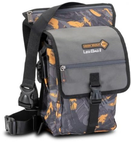 IRON TROUT Leg Bag II - Angeltasche, Tasche für Angelzubehör, Transporttasche, Ködertasche mit Klappstuhl, Tragetasche für Forellentackle