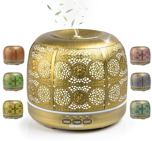 Duronic AD43 Aroma Diffuser, Diffuser mit 500 ml Wassertank, Diffusor für ätherische Öle, Raumduft als Lufterfrischer, Duftsprüher für Duftöl