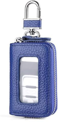 LIMIMIKAIXIN Car Key Bag for Audi RS4 Station Wagon 8D 8E B8 B9, Leather Fob Case Protector Cover Holder Wallet Keys Cases Shell Remote Keychain Dustproof Bags Trims,With window-D