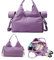 Gym Yoga Bag Damen Yogatasche Groß Workout-Tanz-Tragetasche,Sporttasche für Damen,Sport-Reisetasche,Mit versteckter Yogamattenhalterung und Schuhfach,Geeignet für Fitness, Yoga, Schwimmen usw (Lila)