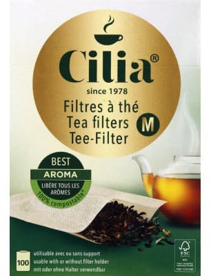 Cilia Filtre a the taille M, Lot de 100