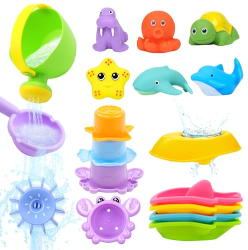 16PCS Toddler Bath Toys Age 1–4