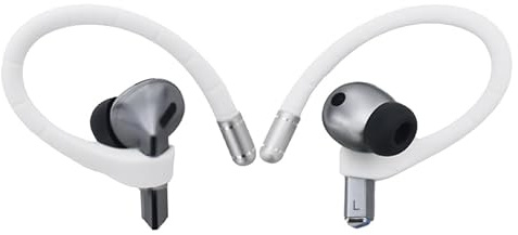 Silikonöronkrokar för Samsung Buds 3 Pro & Buds 3, halkfria sporttillbehör, bekväma att bära, vita