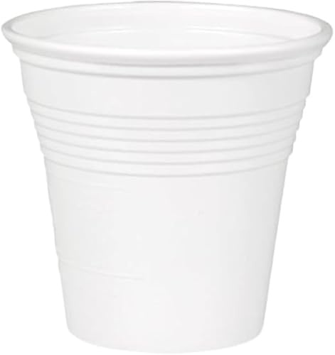 Generico 1000 Bicchierini Caffè in Plastica 80 ml Bianco 10 confezioni da 100 pz bicchieri piccoli macchinettà caffè ufficio bar per uso quotidiano