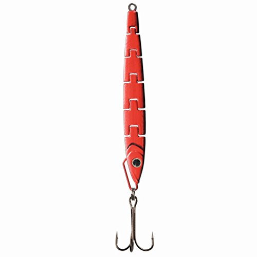 Jenzi Pilker,Skeleton‘ mit beweglichen Sektionen, 150g Japan-ROT/SCHWARZ
